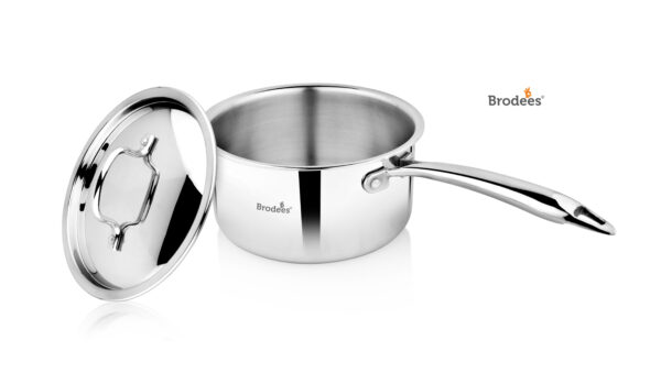 Tri-Ply Stainless Steel Sauce Pan with SS Lid | 17.5 cm Diameter - 1.60 Litre (3)