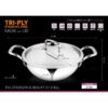 Tri-ply Stainless Steel Kadhai with lid (4)