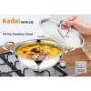 Brodees Try-ply stainless steel Kadhai with lid
