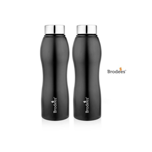 stainless steel BLACK 1L bottle-1