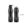 BLACK stainless steel 1L bottle-6