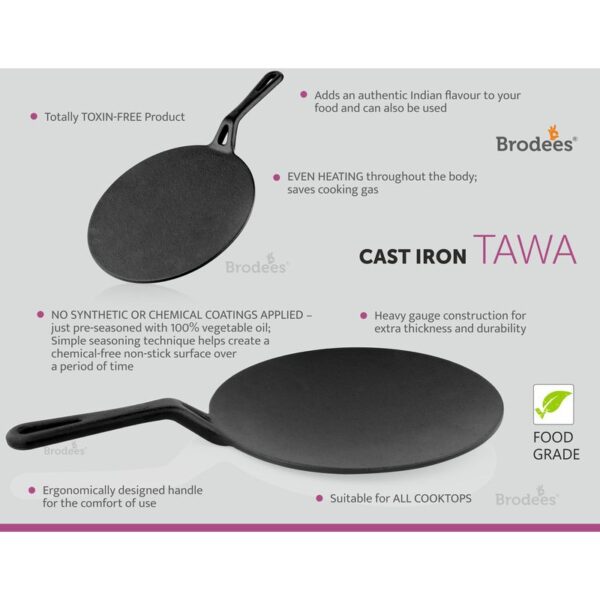 Cast Iron Roti Tawa with Single Handle
