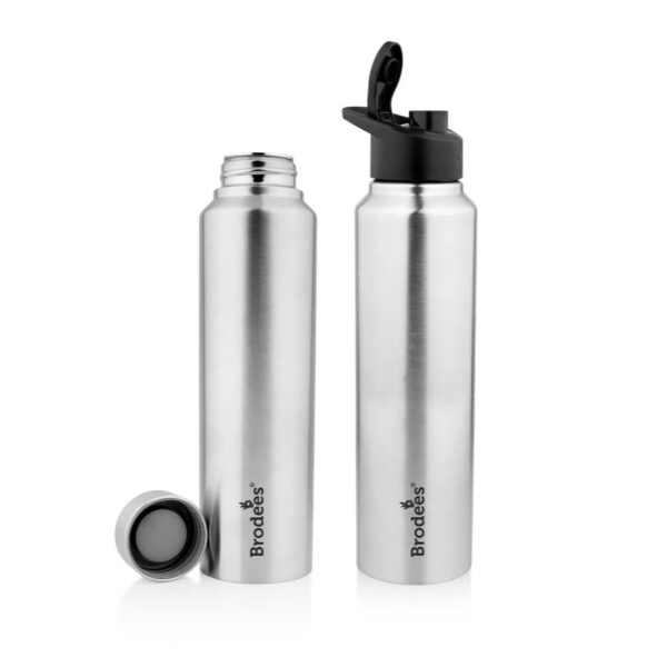 Brodees stainless steel WHITE bottle -3