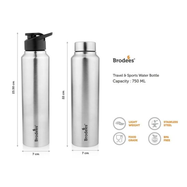 Brodees stainless steel WHITE bottle -7