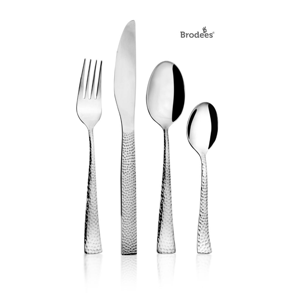Stainless Steel Hammered Cutlery Set of 24 Pcs-3