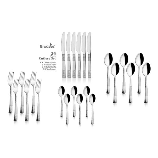 Stainless Steel IRIS Cutlery Set of 24 Pcs Packed in Gift Box-2