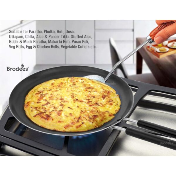 Stainless Steel Induction and Gas Burner Compatible Tawa (Approx. 25 cm),  Circuler Griddle, Flat Pan/Dosa Pan/Roti Pan, Pack of 1