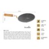 Brodees Iron Tawa 25 cm W/Wooden Handle (3)