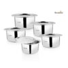 Stainless Steel Heavy Gauge Tope with Lid Set of 10 Pcs-6